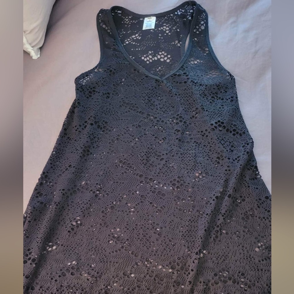 Black crochet cover up